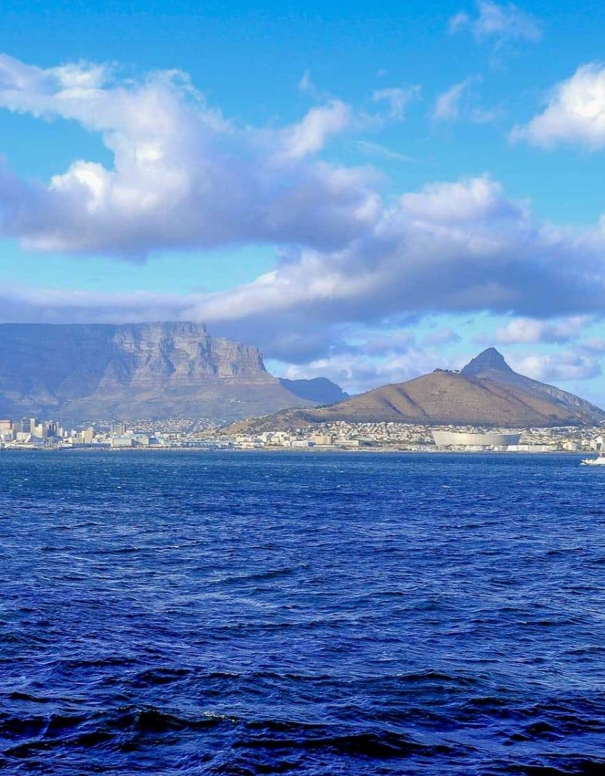Table Mountain seen from Table Bay, Cape Town